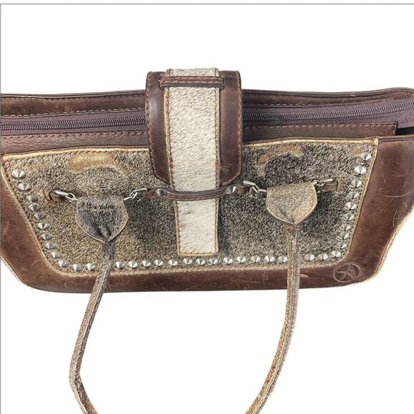 Animal Exotic Brand Handbag, Leather, Cowhide, Lux, Western, Cowgirl, Festival - Picture 3 of 10